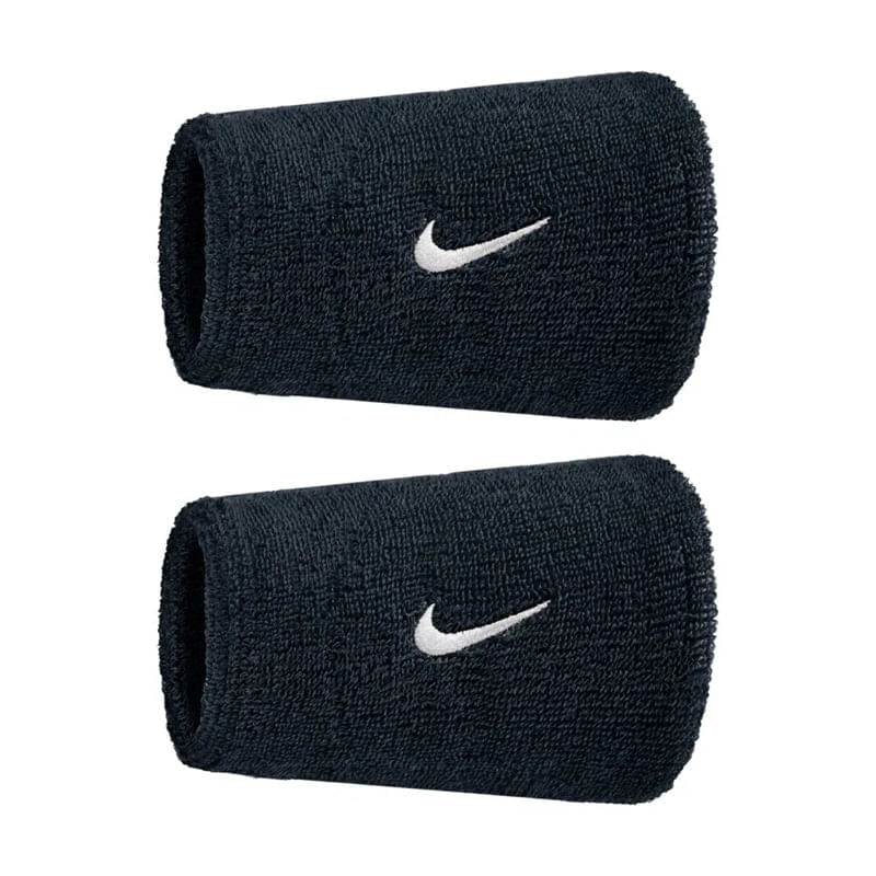 Munequeras Nike Unisex Swoosh Doublewide N1012406010OS Negras img #1