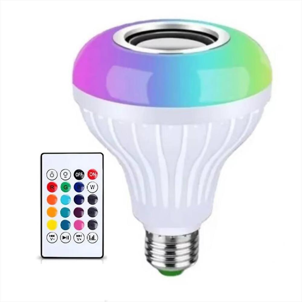 Bombillo Parlante Bluetooth Luces Multicolor Con Control img #1