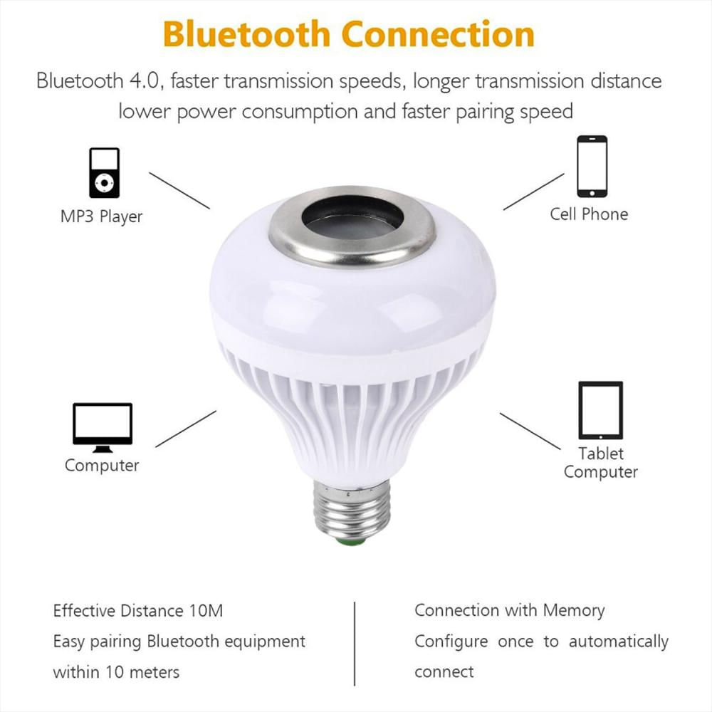 Bombillo Parlante Bluetooth Luces Multicolor Con Control img #5
