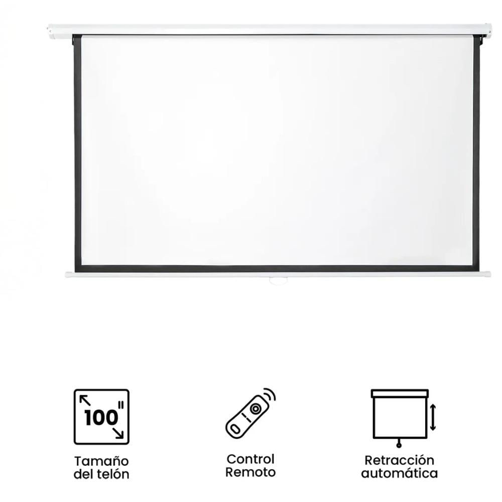 Telon Pantalla Proyector Automática 100 Pulgadas Control img #1