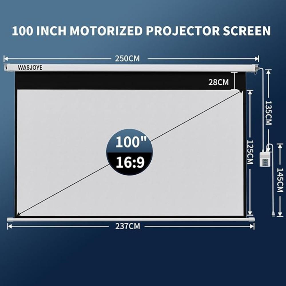 Telon Pantalla Proyector Automática 100 Pulgadas Control img #2