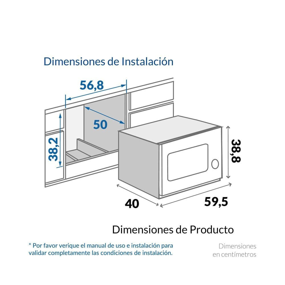 Horno Microondas de Empotrar Challenger 28 Litros HM 8110 Negro img #2