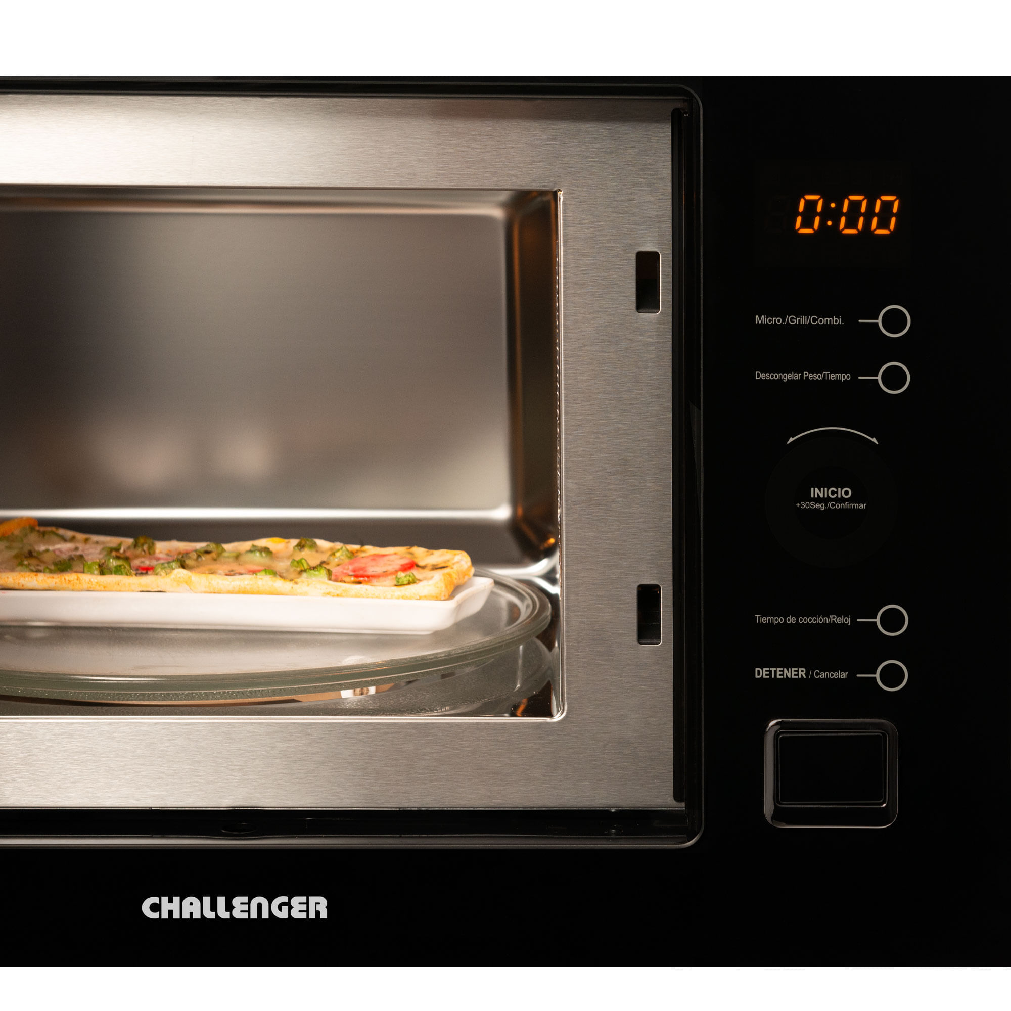 Horno Microondas de Empotrar Challenger 28 Litros HM 8110 Negro img #4