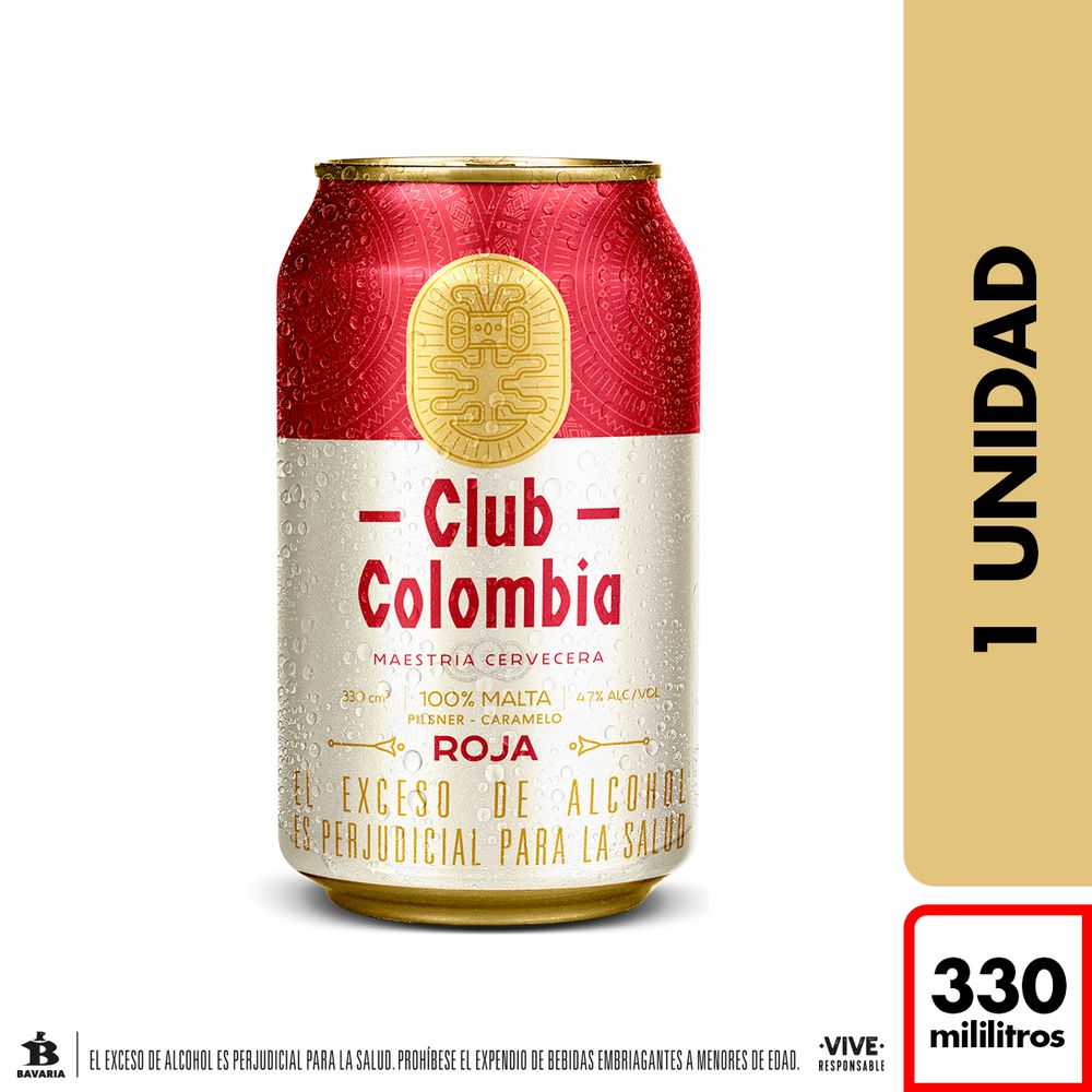 Cerveza CLUB COLOMBIA lata roja (330  ml) img #1