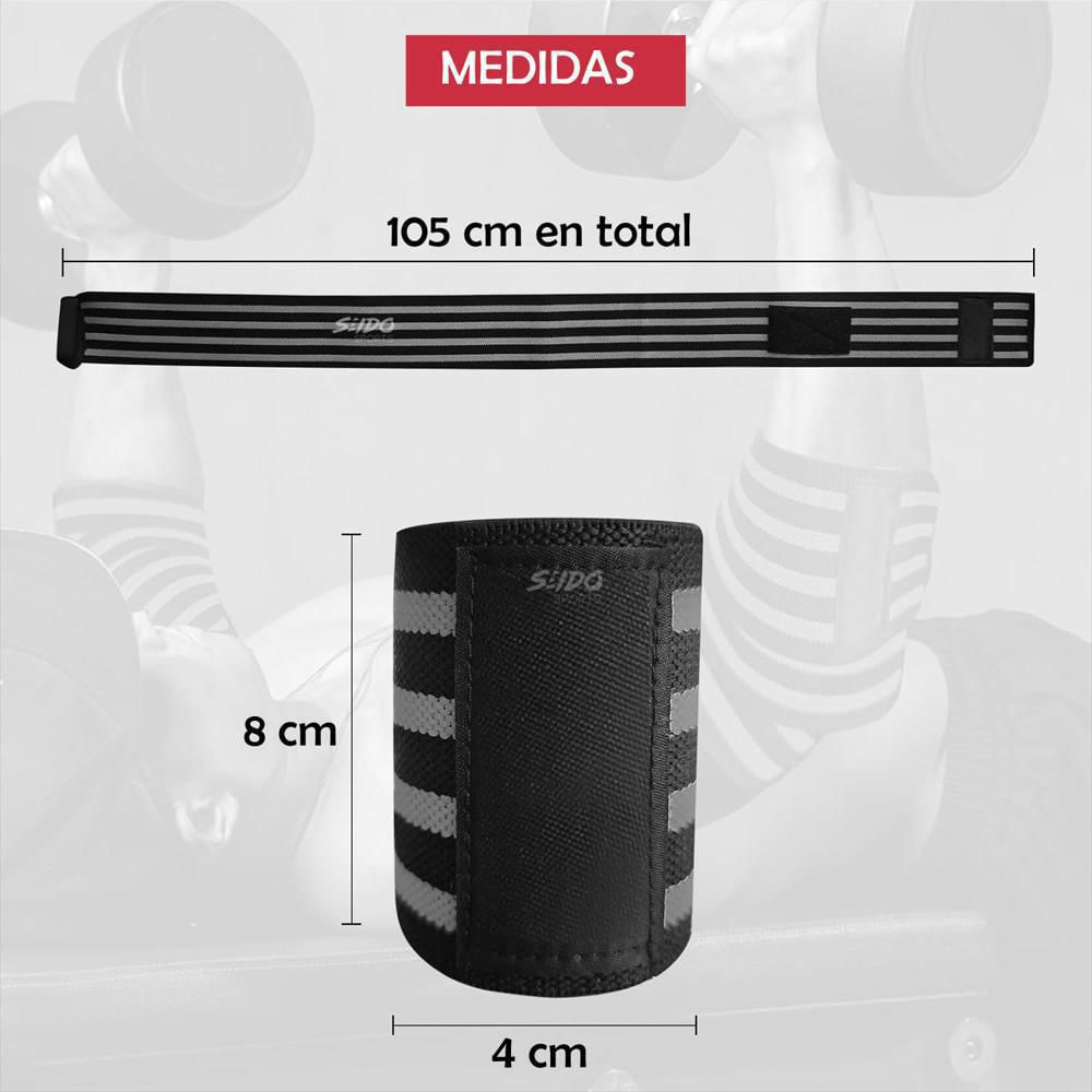 Vendas Coderas X2 Wraps Levantamiento Pesas Codos Gimnasio img #2