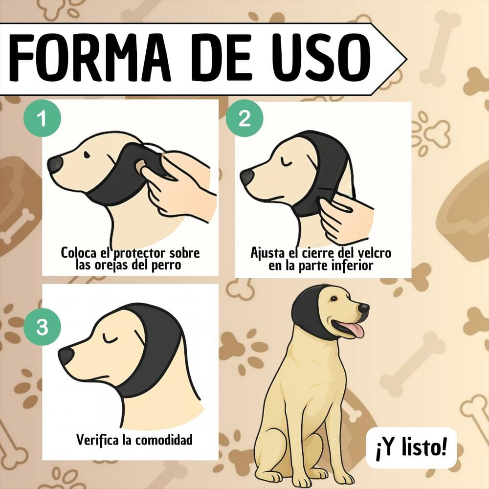 Protector Auditivo Para Perros Ajustable Y Comodo img #4