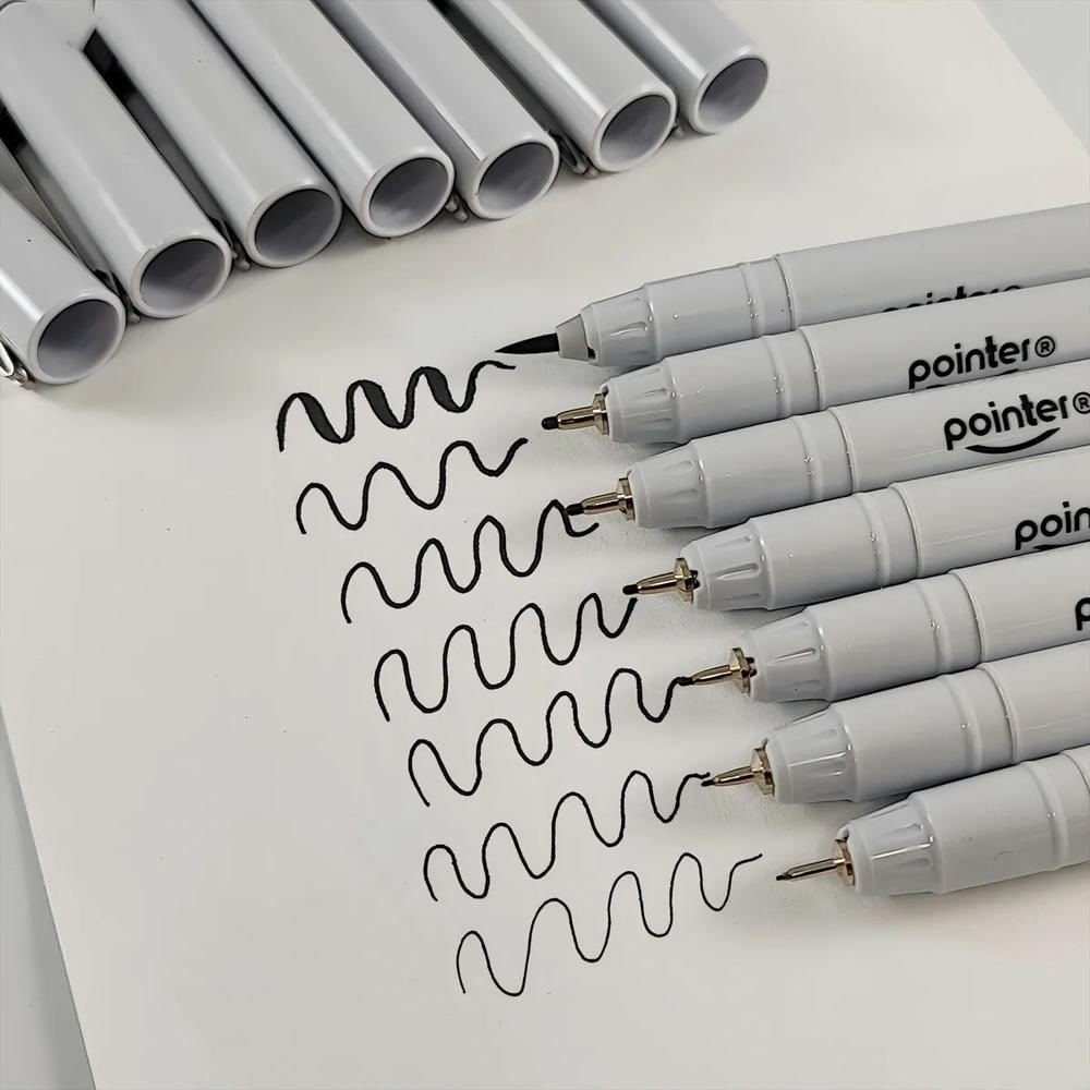 Rapidógrafos Pointer X7 Unidade Tinta Negro img #4