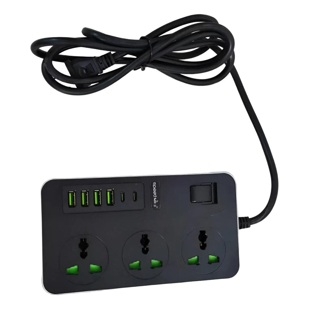 Multitoma Entradas Usb Tipo C Interruptor Regleta Corriente img #1