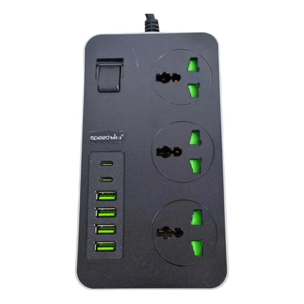 Multitoma Entradas Usb Tipo C Interruptor Regleta Corriente img #2