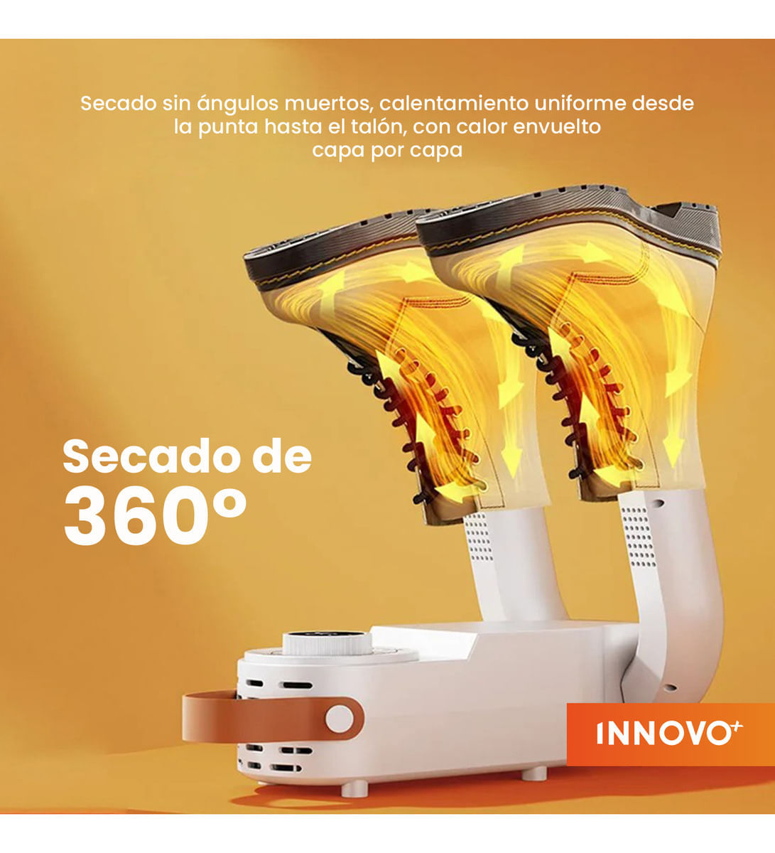 Secador De Zapatos Calzado 360 Elimina Olores Bacterias Luz Uv img #4