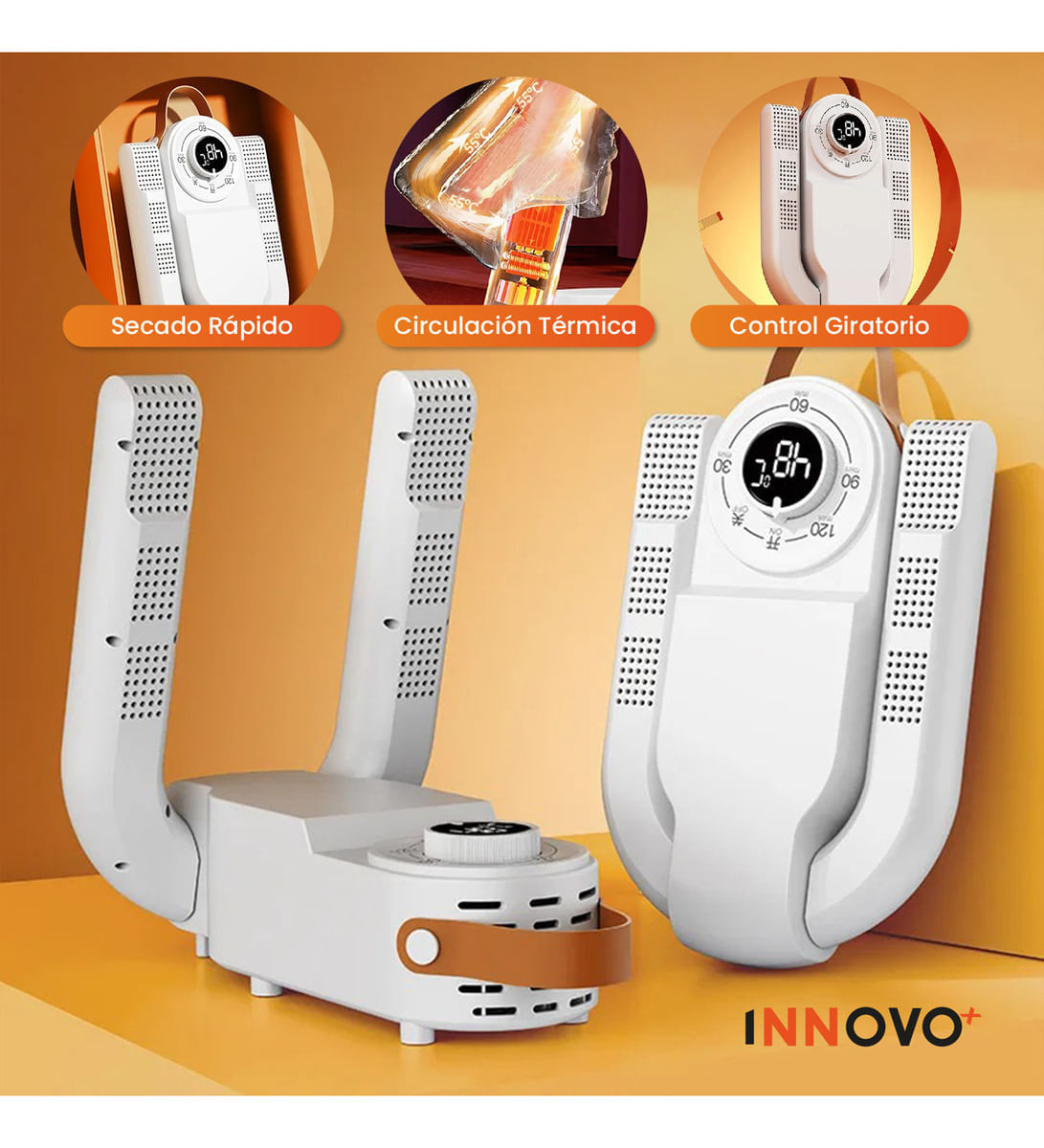 Secador De Zapatos Calzado 360 Elimina Olores Bacterias Luz Uv img #5