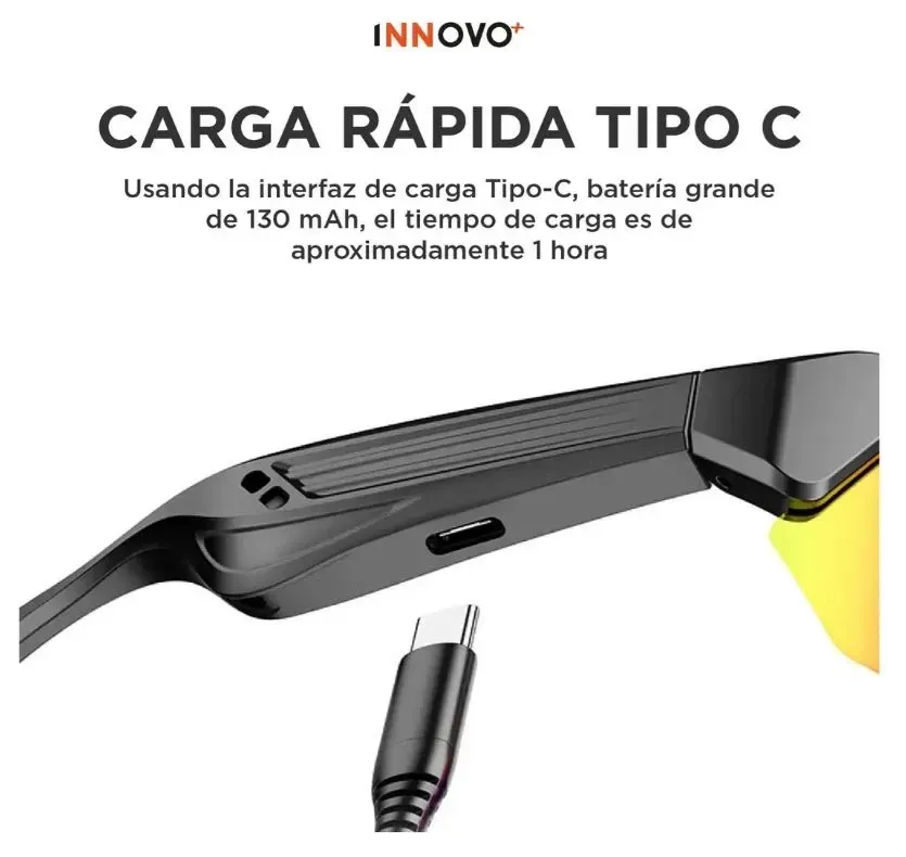 Gafas De Ciclismo Inteligentes Bluetooth 5.3 Música Llamadas Hd Antirreflejo Uv400 img #3