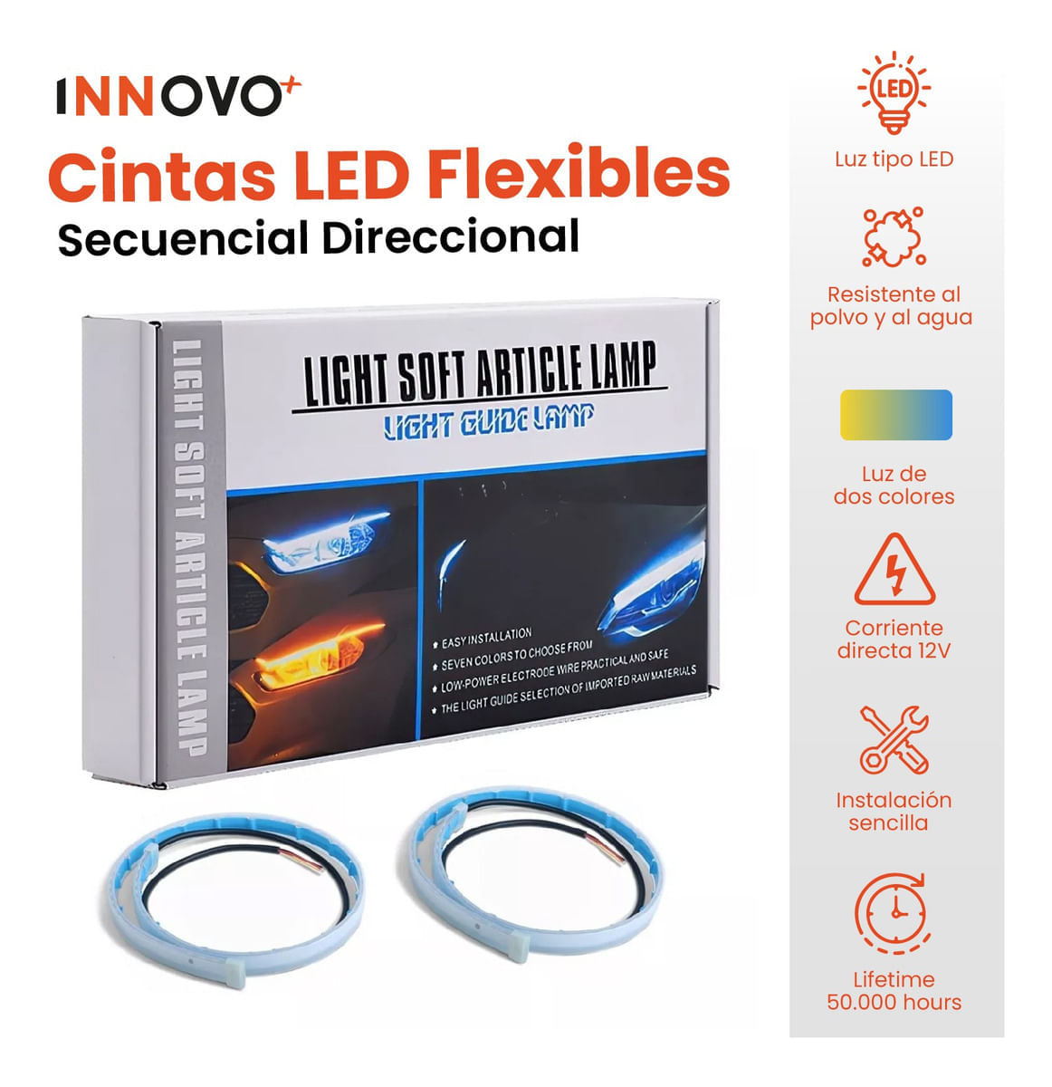 Luces Direccionales Para Farolas Carros Dual Color Universal img #4