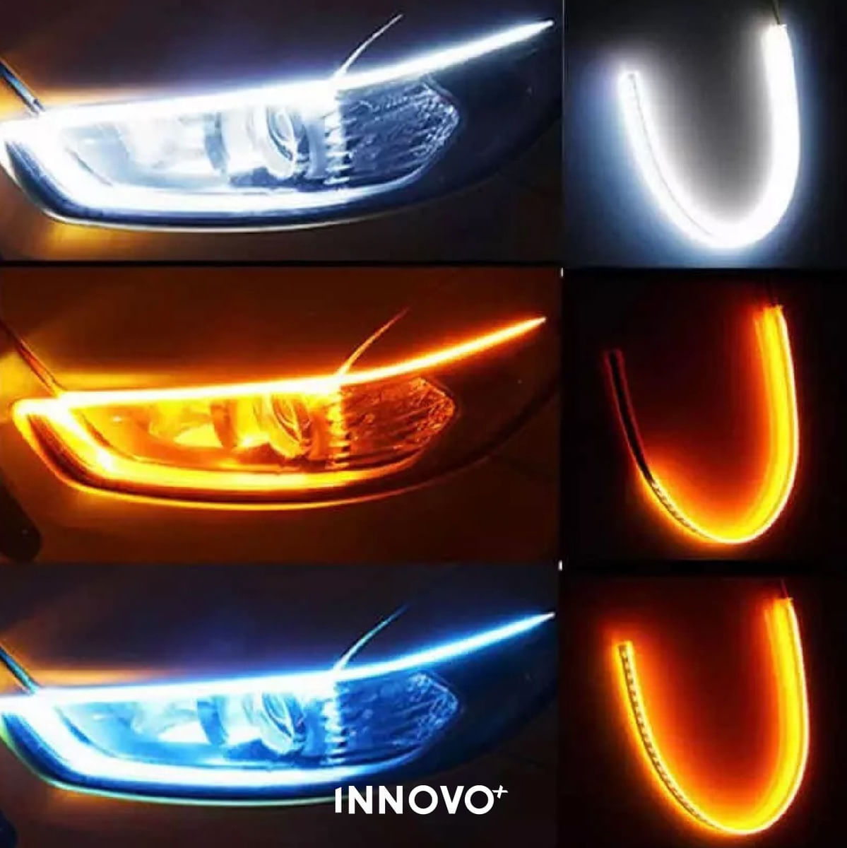 Luces Direccionales Para Farolas Carros Dual Color Universal img #2