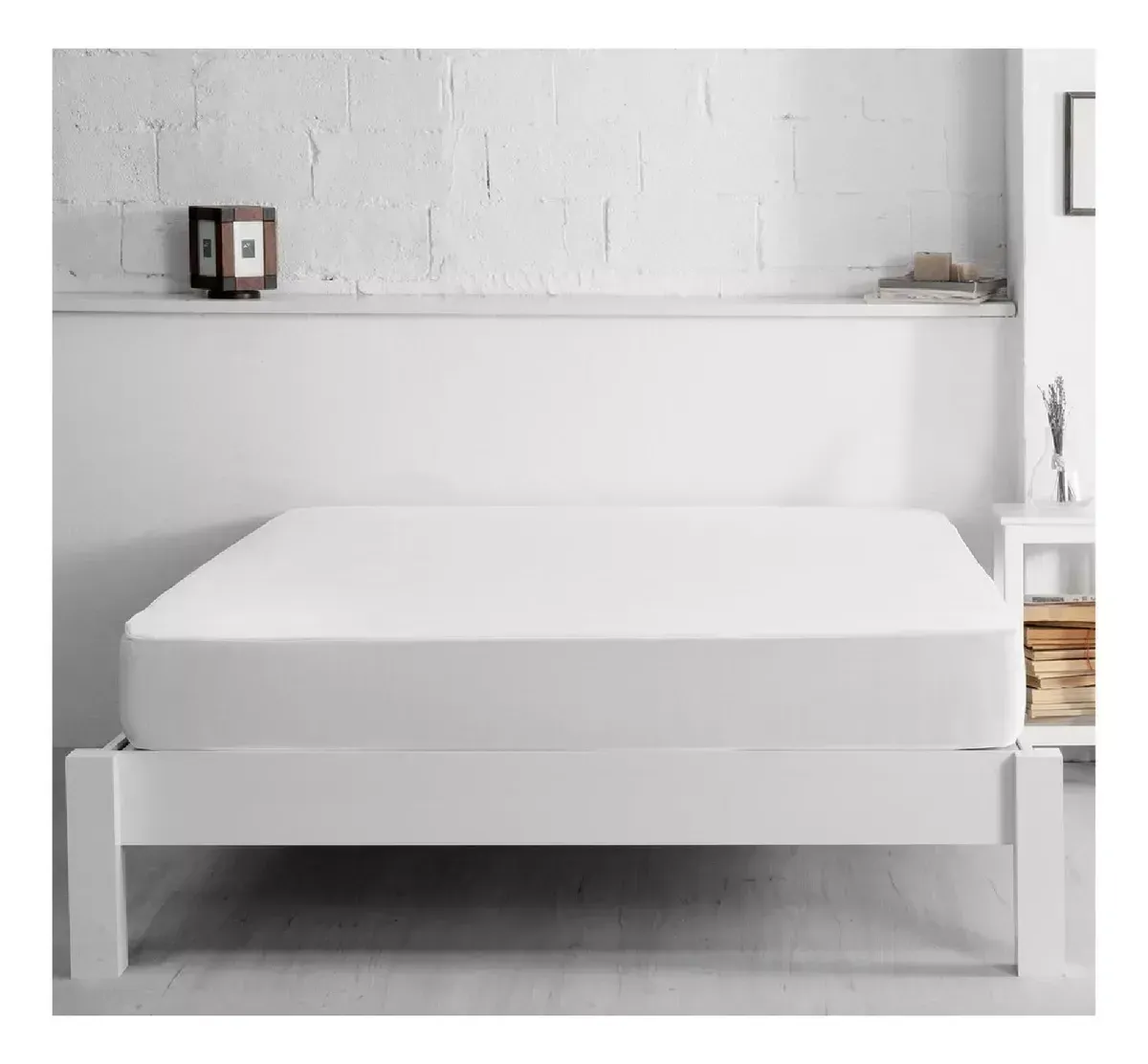 Protector De Colchón Antifluido Para Cama Doble Terry Home img #3