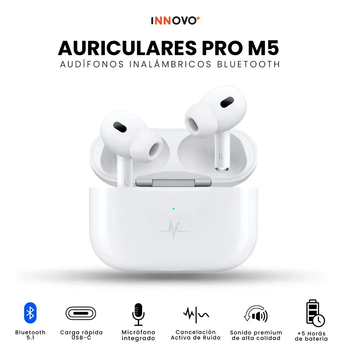 Audífonos Bluetooth Innovall Music M5 Pro Sonido Mega Bass Alta Fidelidad Android Y IOS img #5