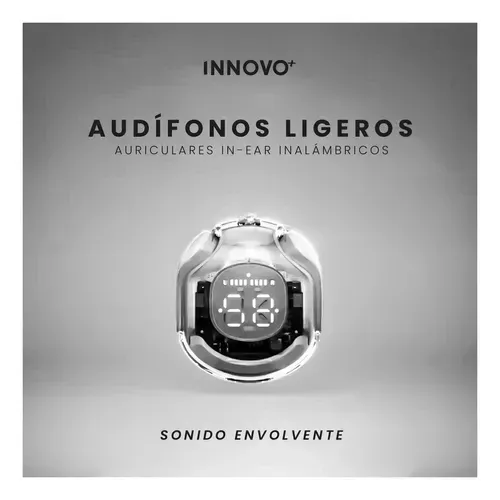 Audifonos Ultra Pods Pro Bluetooth Water Proff Indicador De Carga Luces Rgb Blanco img #3