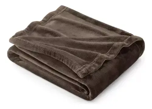 Cobija Térmica 180x240 Cm Suave Terciopelo Cafe Slim img #1
