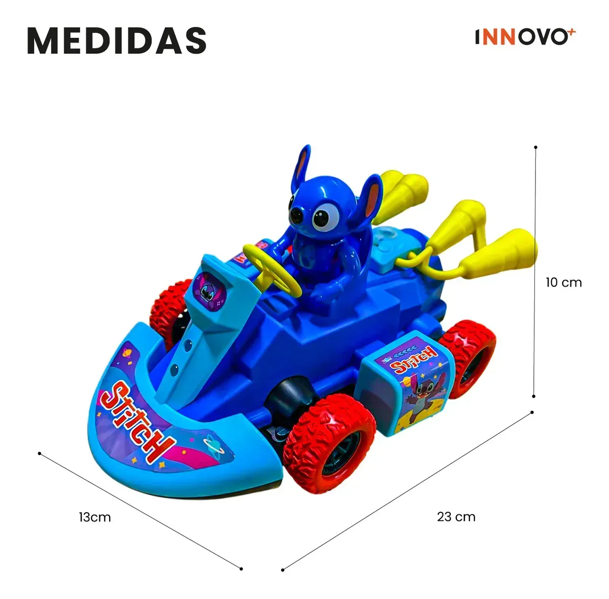 Carro A Control Remoto Stitch 4x4 Con Luces Rgb, Música img #3