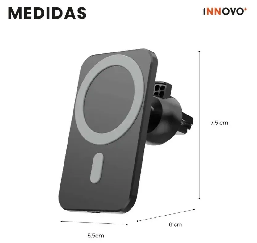 Cargador Magnético Inalámbrico 15w Para Carro Magsafe img #2