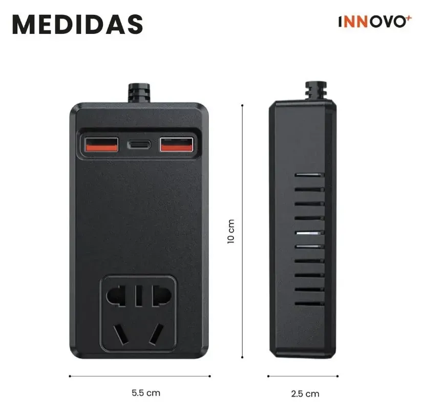 Cargador De Carro Inversor 12v 110v Potente 150w Adaptador img #2