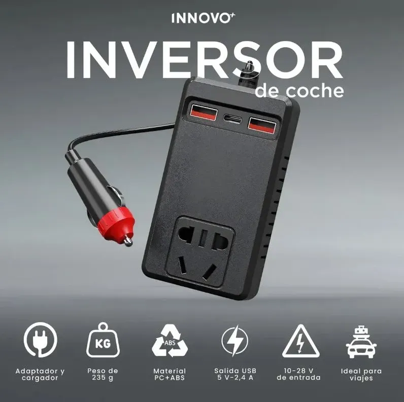 Cargador De Carro Inversor 12v 110v Potente 150w Adaptador img #4