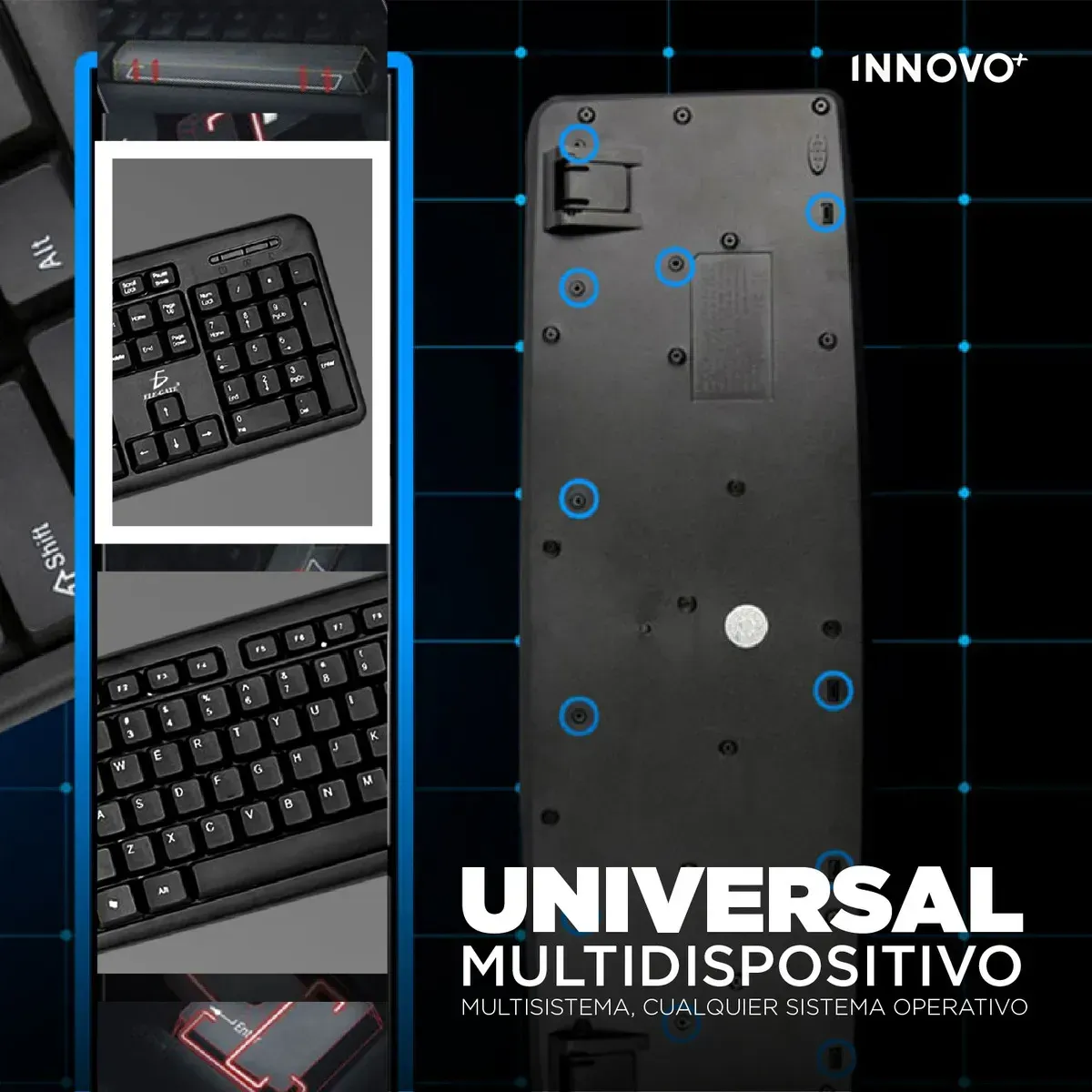 Teclado Usb Tc-01 Ergonómico Silencioso Compatible Pc Laptop Smart Tv Plug &amp; Play img #3