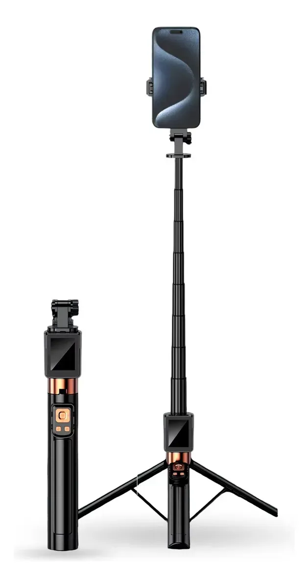 Selfie Stick Trípode Extensible Con Pantalla Espejo Wifi Control Remoto 1.7m img #1