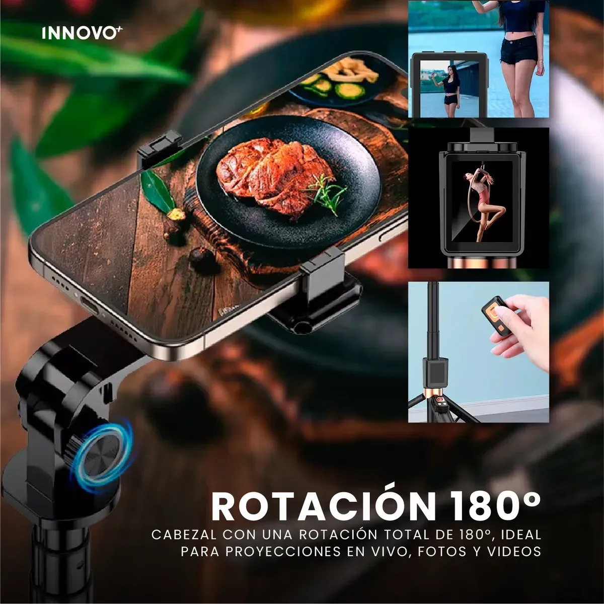 Selfie Stick Trípode Extensible Con Pantalla Espejo Wifi Control Remoto 1.7m img #6