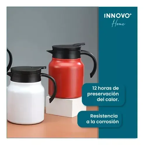 Termo Acero Inoxidable Filtro Infusiones Té Frutales Conserva Calor 1l Tetera Rojo img #3