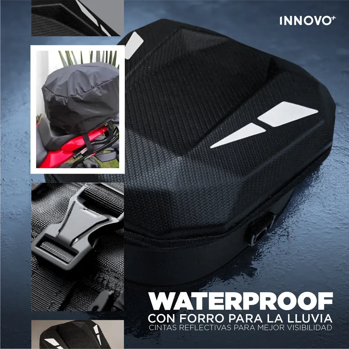 Tank Bag Maleta Rígida Para Moto Waterproof Bolso Silla O Tanque Forro Lluvia img #5