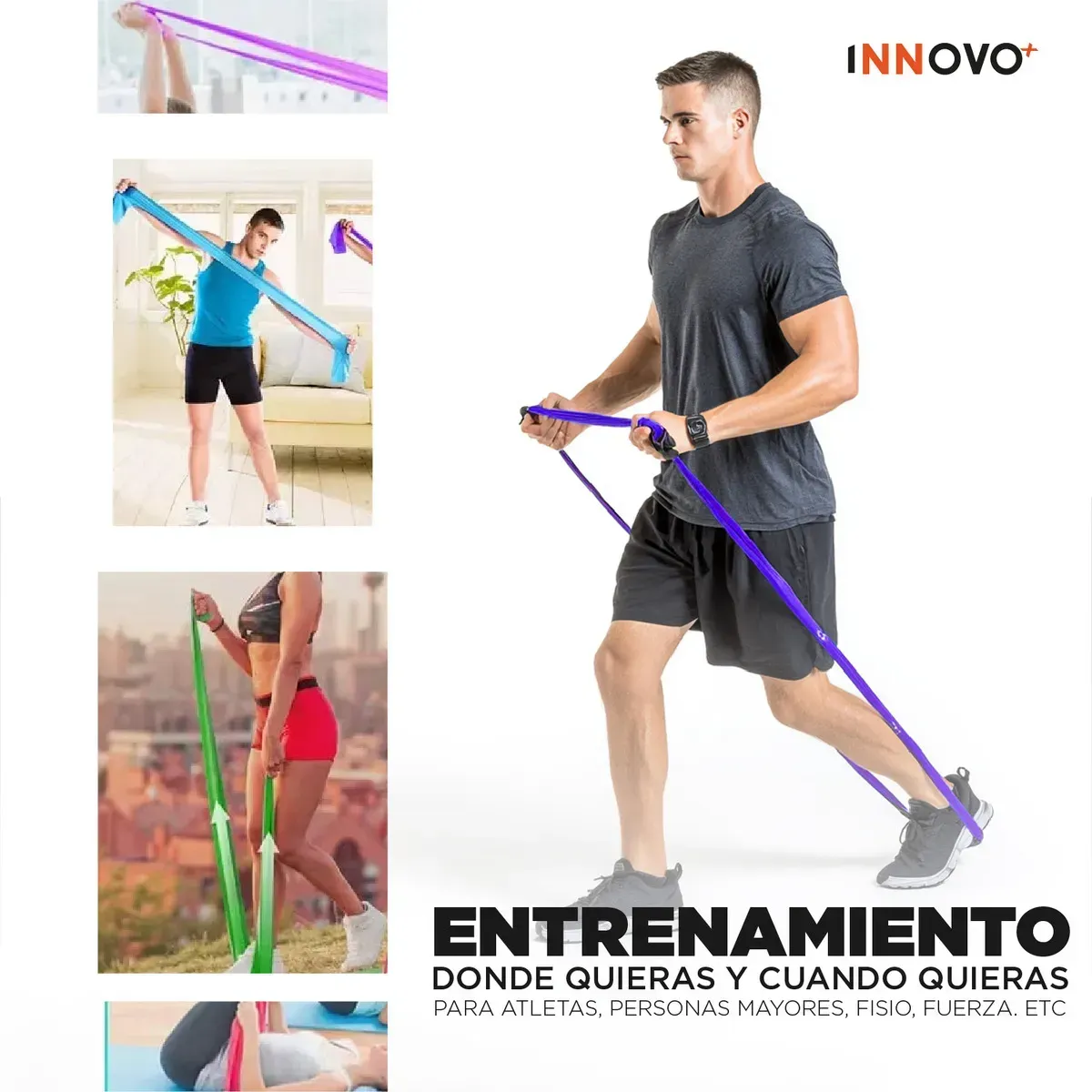 Banda Elástica De Estiramiento 150 Cm Rehabilitacion Yoga img #5