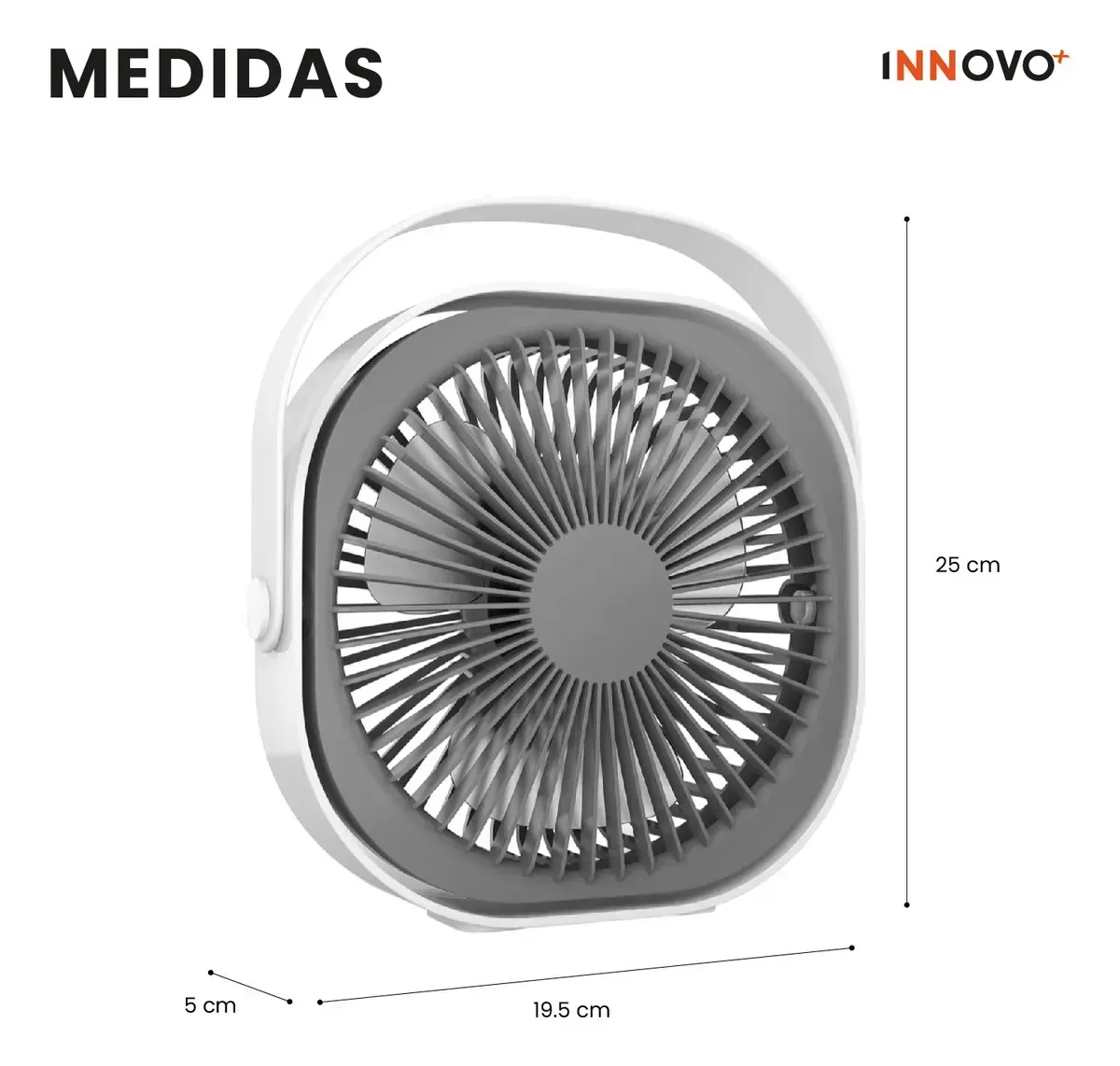 Ventilador De Mesa Portátil Recargable Usb 4000mah G-tide Blanco Blanco img #6