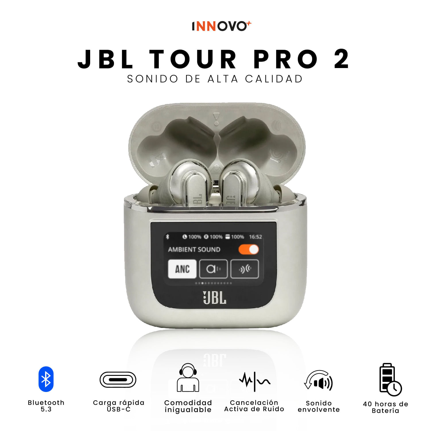 Audífonos Tour Pro Con Pantalla Táctil Cancelación De Ruido img #2
