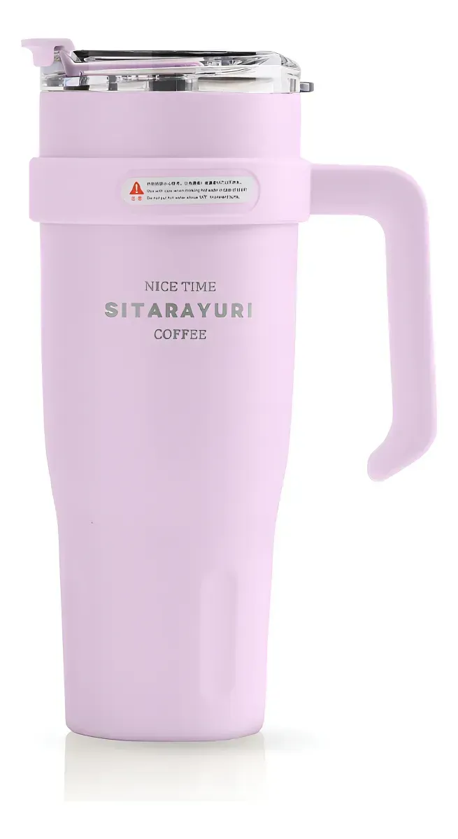 Termo Acero Inoxidable 900ml Premium Sitarayuri Doble Boquilla Frío/calor Coffee Rosado img #1