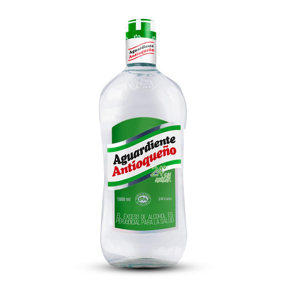 Aguardiente ANTIOQUENO verde sin azúcar (1000  ml) img #1