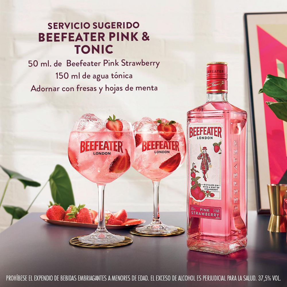 Ginebra BEEFEATER pink strawberry (700  ml) img #3
