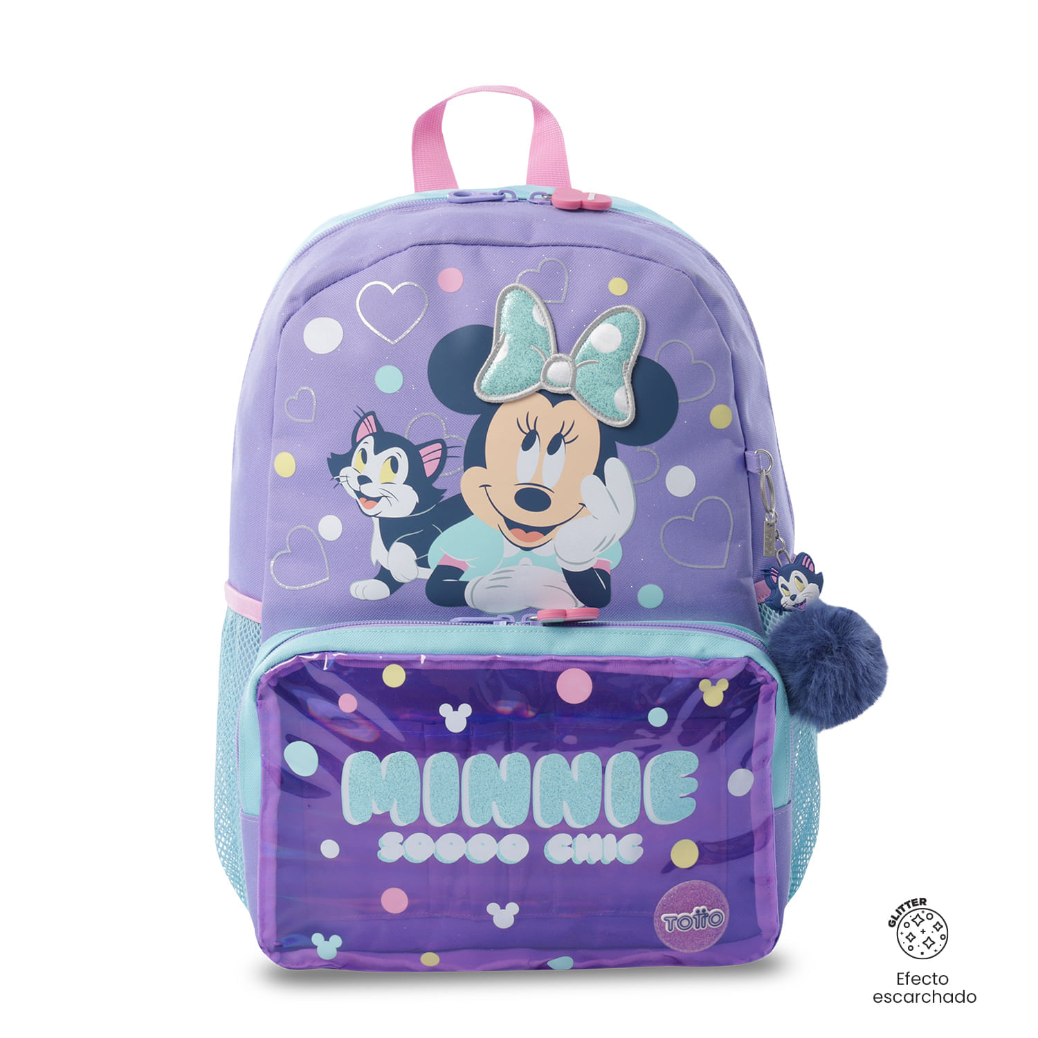 Combo Escolar Morral Minnie Mediano + Lonchera y Cartuchera img #2