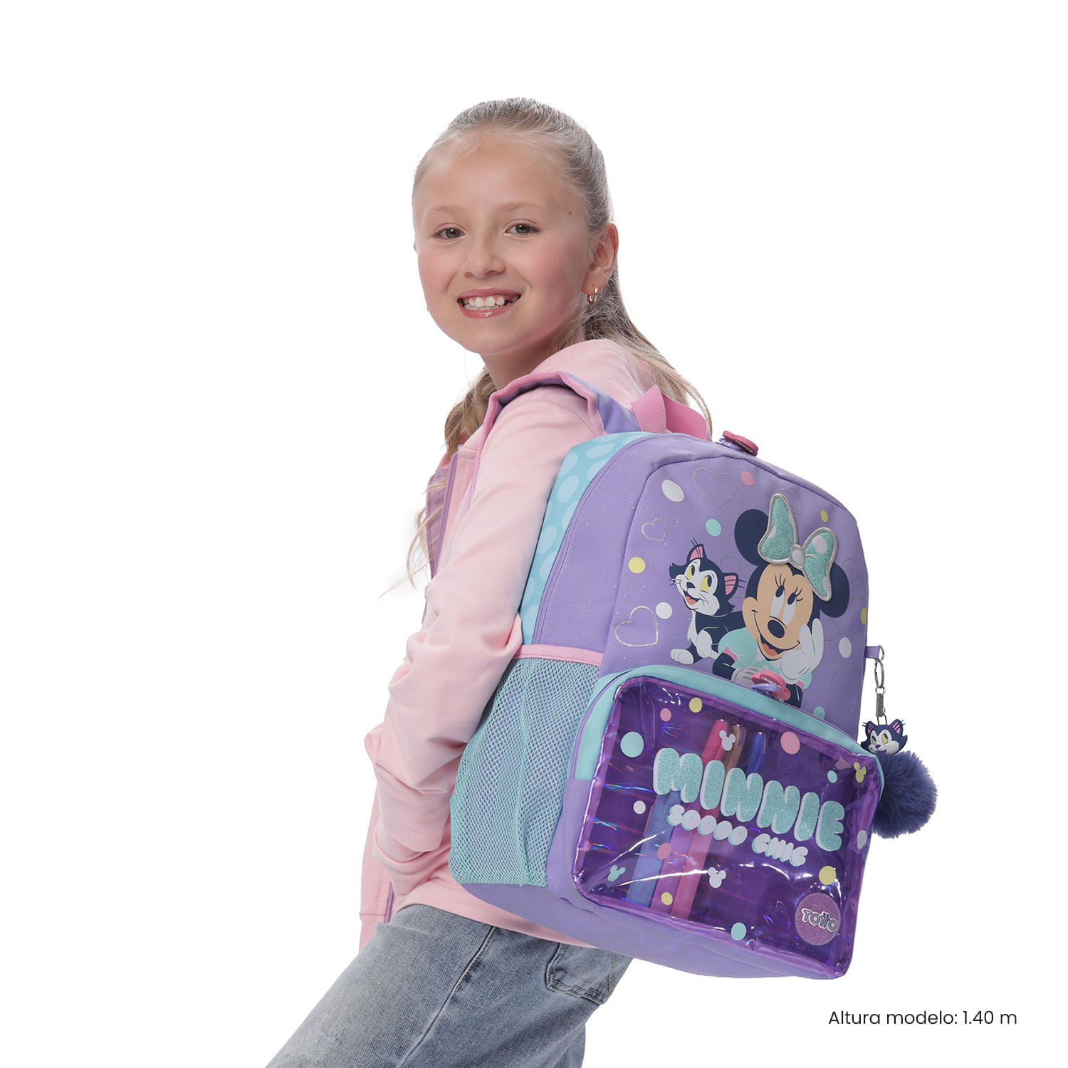 Combo Escolar Morral Minnie Mediano + Lonchera y Cartuchera img #3