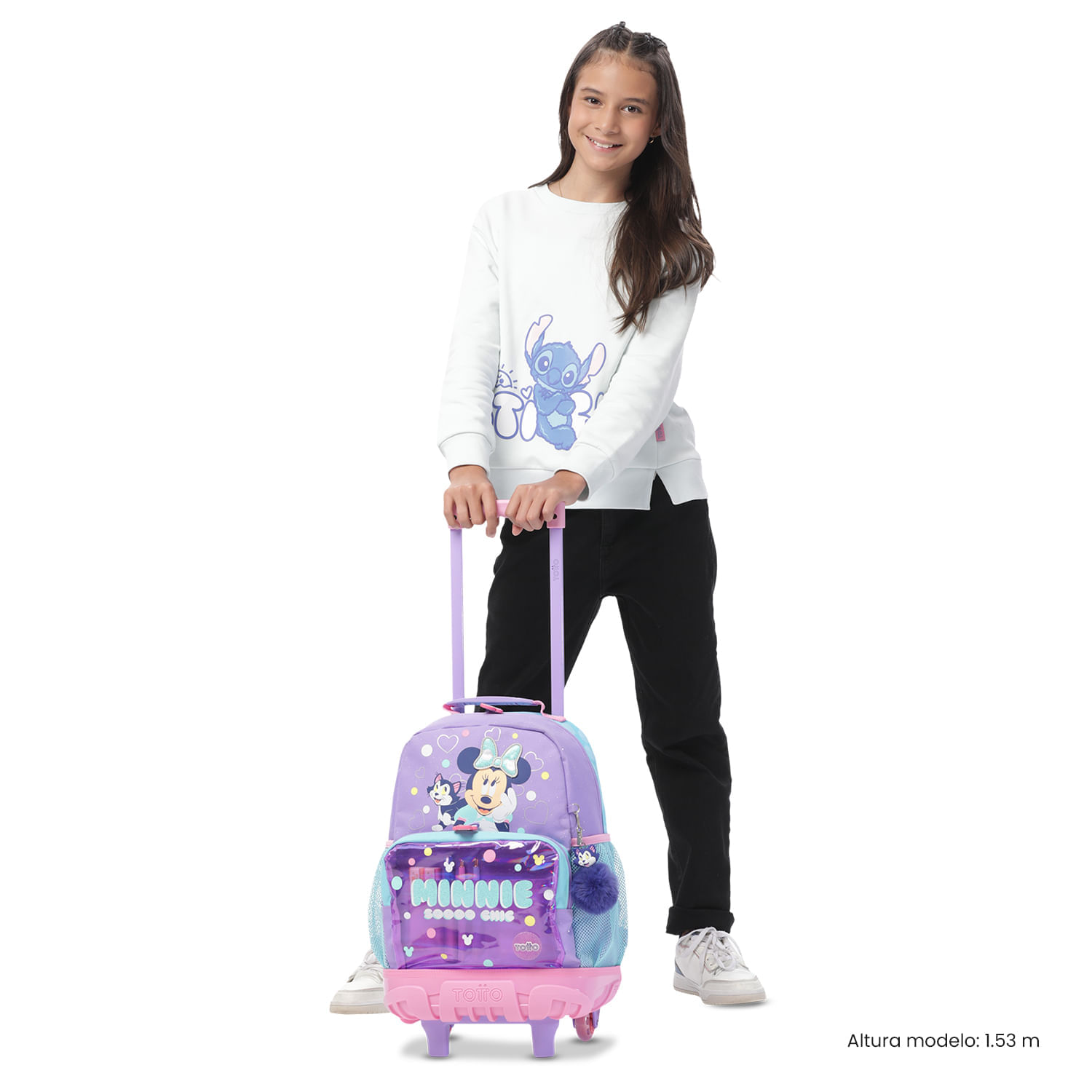 Combo Escolar Morral con ruedas Minnie + Lonchera y Cartuchera img #3