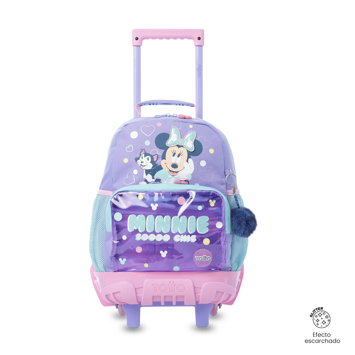 Combo Escolar Morral con ruedas Minnie + Lonchera y Cartuchera img #2