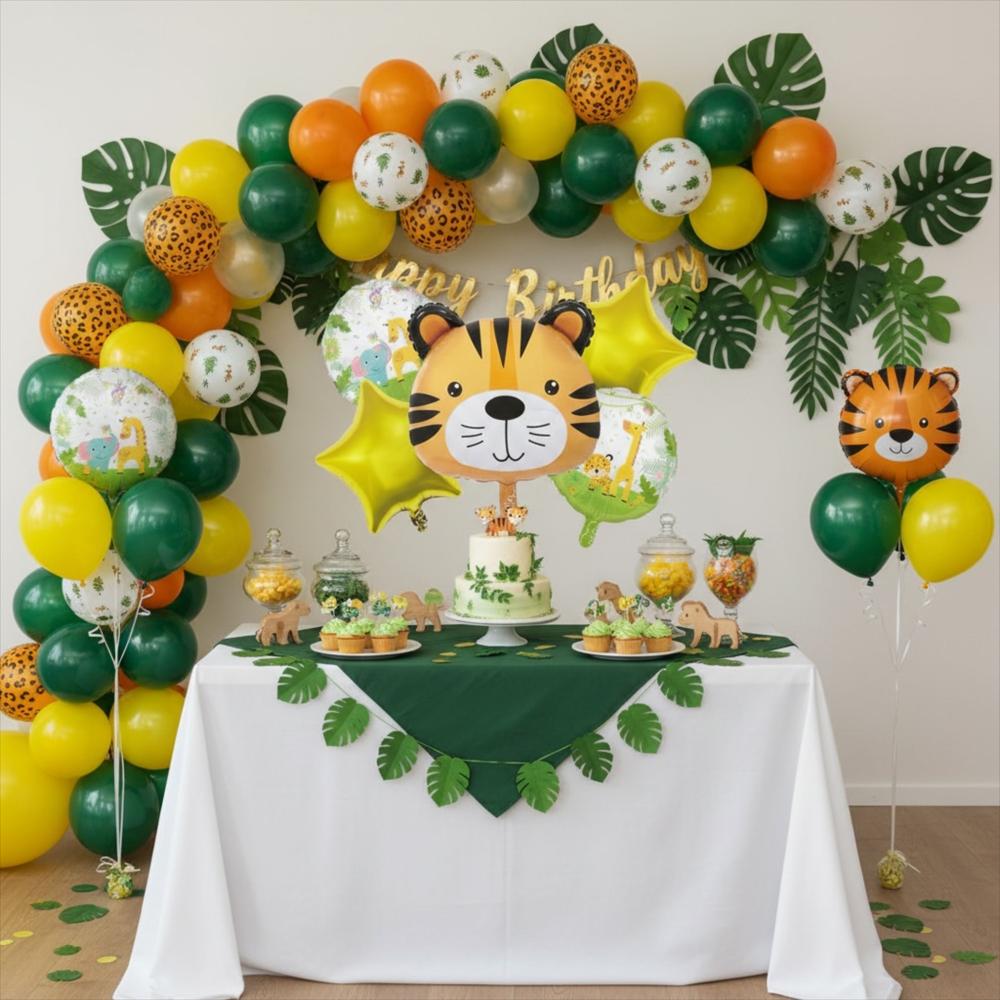 Set De Globos Temática Tigre Por 5 Pcs img #4