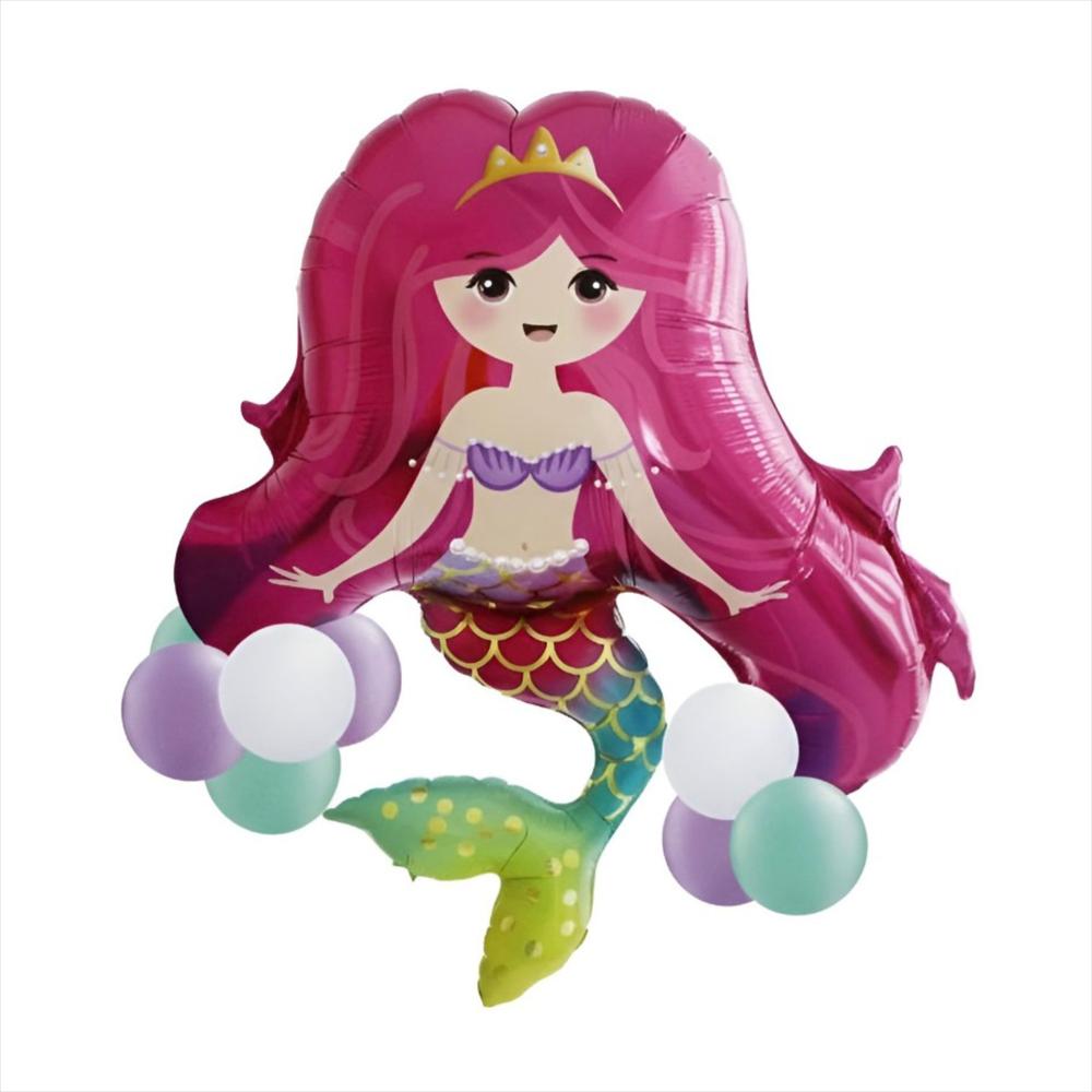 Set De Globos Temática Sirena img #1