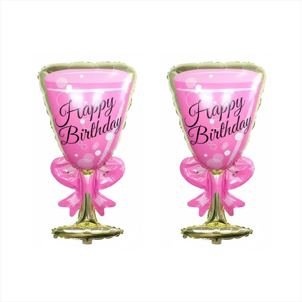 Set De 2 Globos En Forma De Copa Rosa img #1