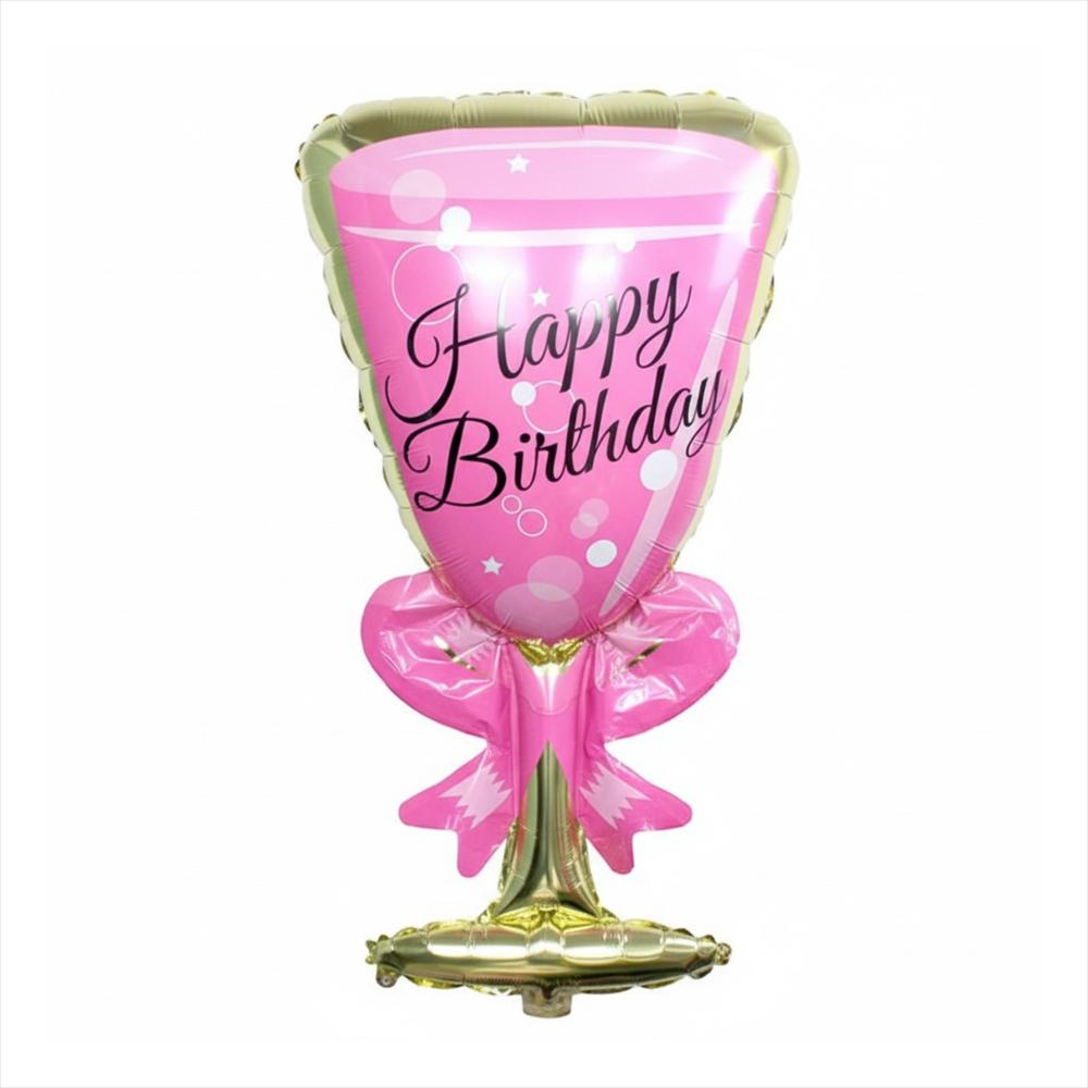 Set De 2 Globos En Forma De Copa Rosa img #3