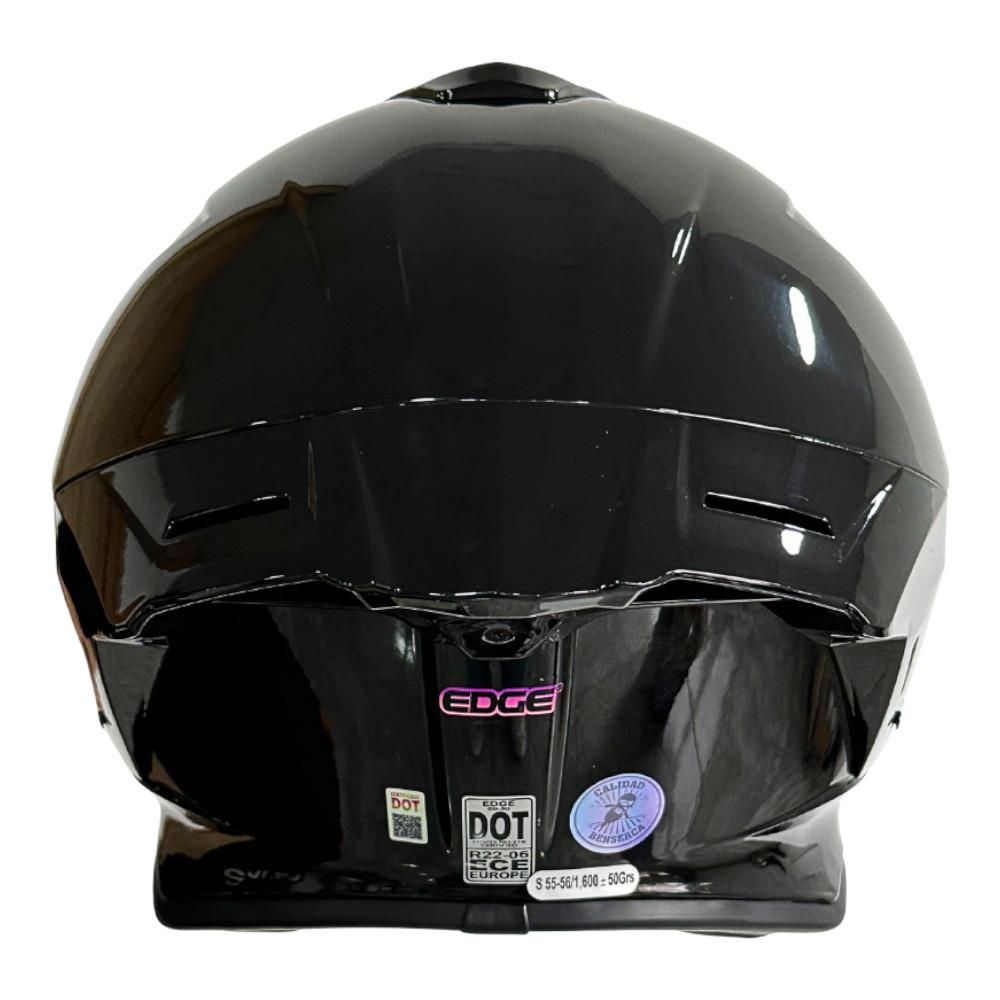 Casco Edge Integral Shanghai Sólido Cert.Dot Ece Negro Brill img #3