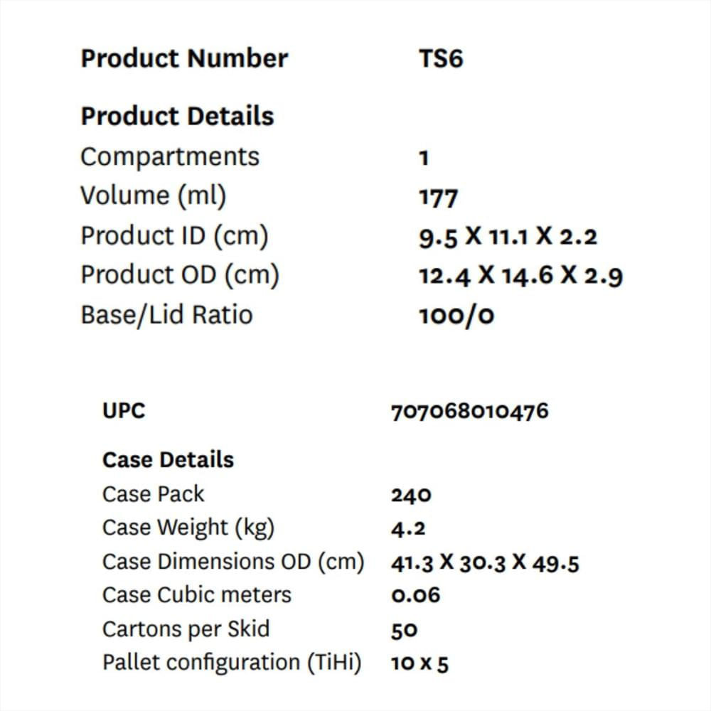 Contenedor Recipiente Rectangular 6 Oz Desechable X 240 Und img #5