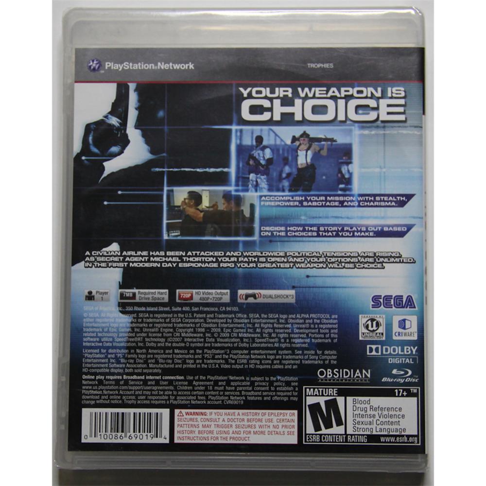 Videojuego Alpha Protocol Ps3 img #2
