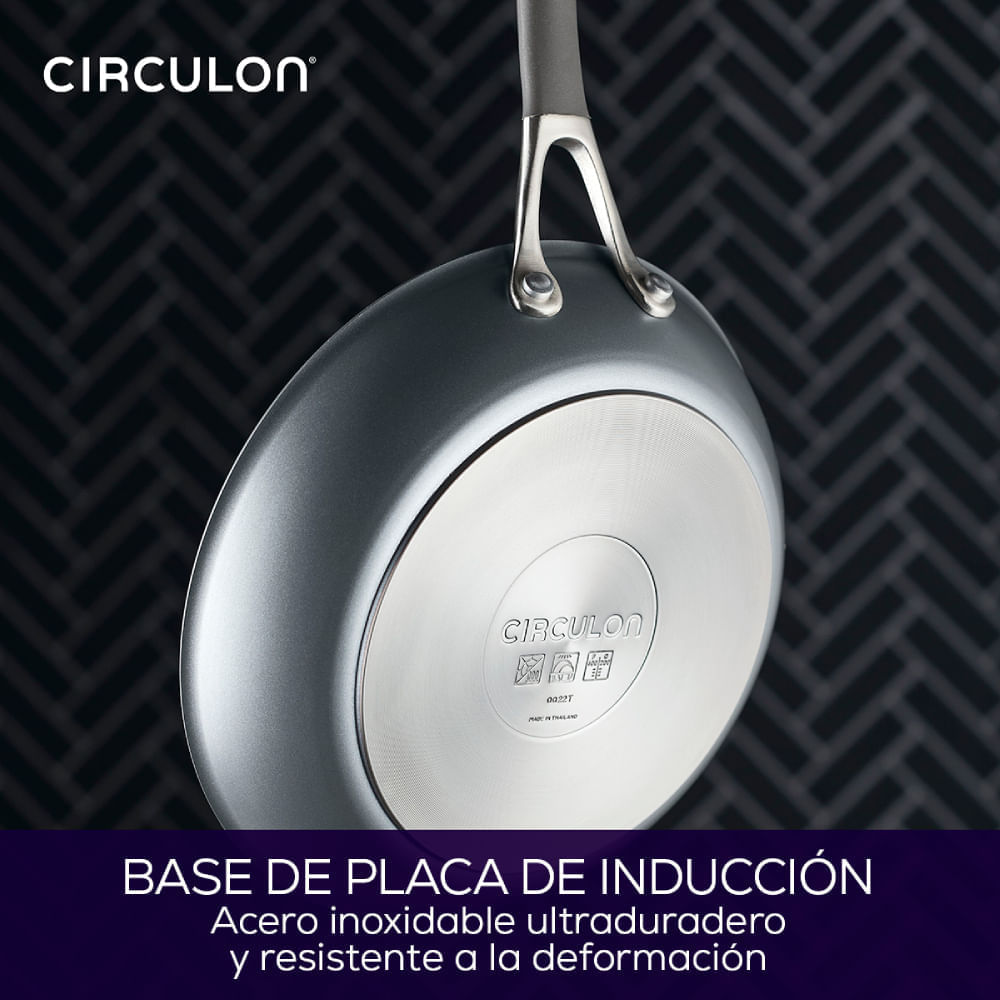 Juego de ollas 8Pzs antiadherente,  placa de inducción, 8 Piezas, Circulon, gris grafito img #11