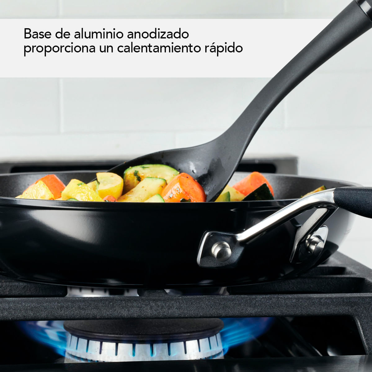 Sartén anodizado duro antiadherente, Negro Onyx KitchenAid. img #6